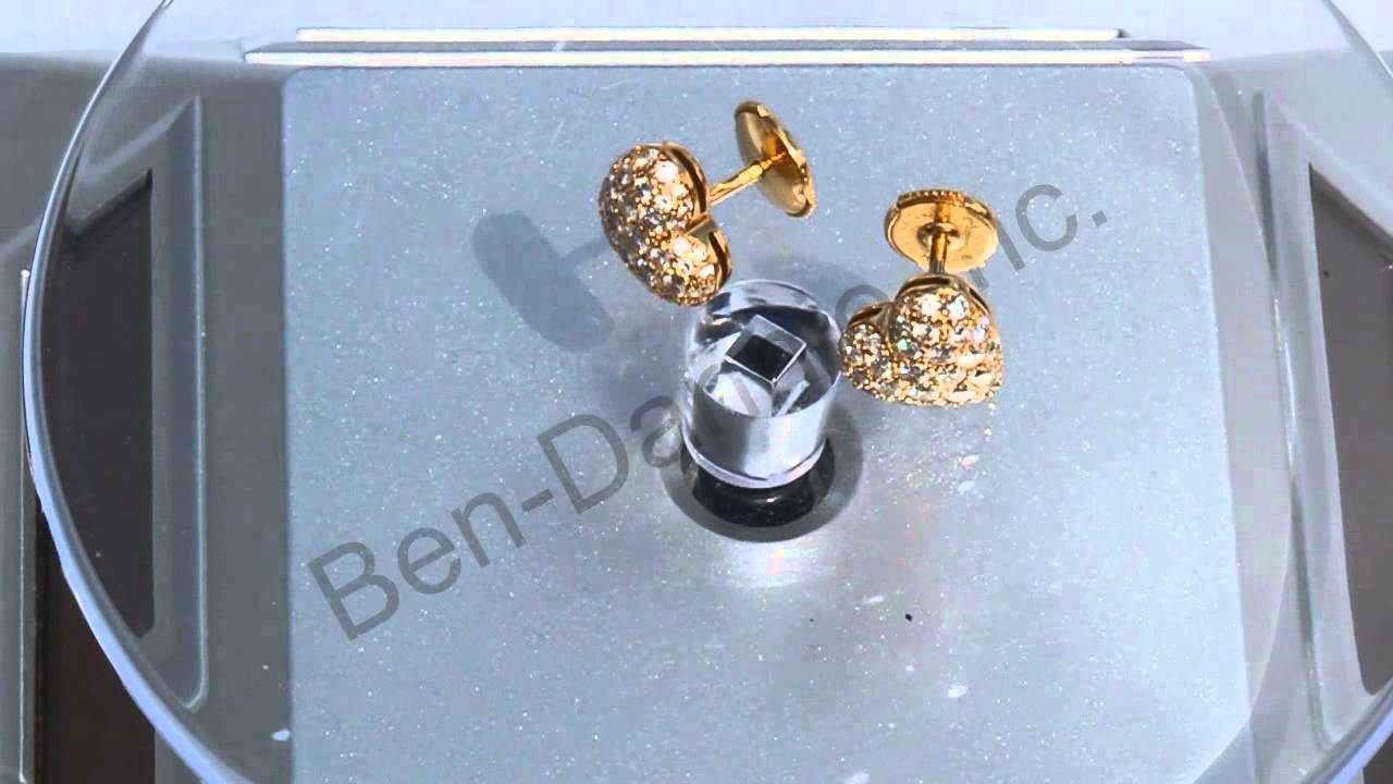 Cartier 18k Yellow Pave Diamond Heart Earrings Sell Jewelry Los Angeles Ben Dannie Inc. YouTube
