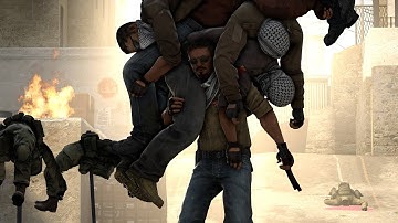 3 Chinese hacker on a CS:GO surf server : Gameplay of 4 round