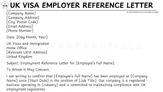 How To Write An Employer Reference Letter for UK Visa Step by Step Guide | Writing Practices
