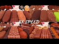 5X SPEED Chocolate Explosion! 🍫 Magnum, Cookies, & Molten Cake | ASMR Eating Sounds