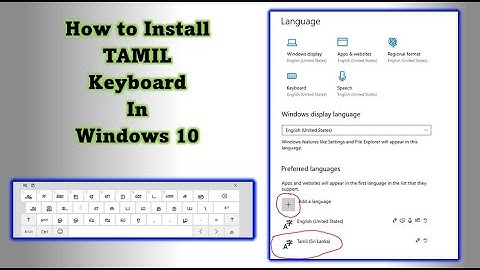 How to Install Tamil Keyboard in Windows 10