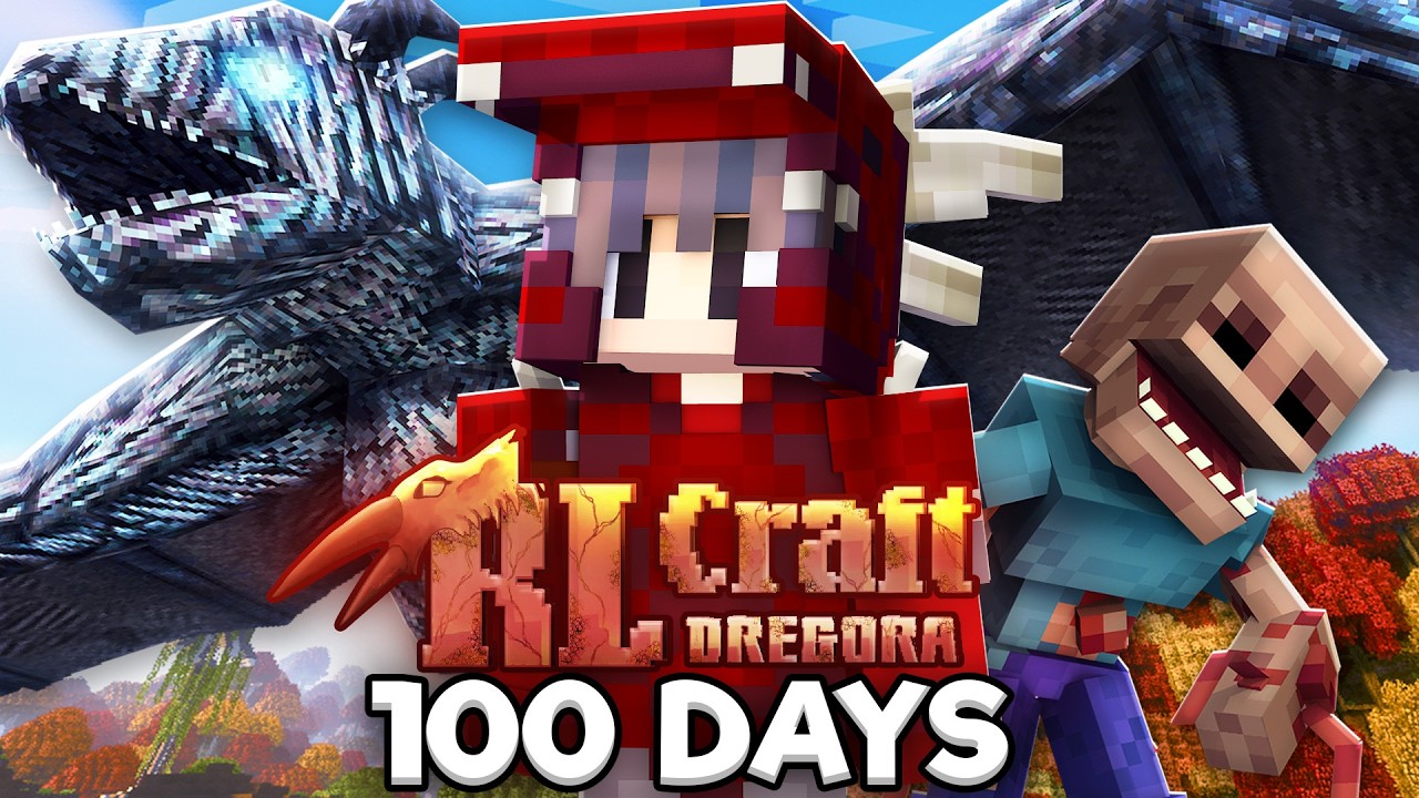 I Survived 100 Days In RLCraft DREGORA in Minecraft....