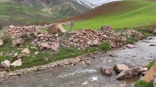 Unspoiled Nature: 12-minute walk on the mountain path in spring.