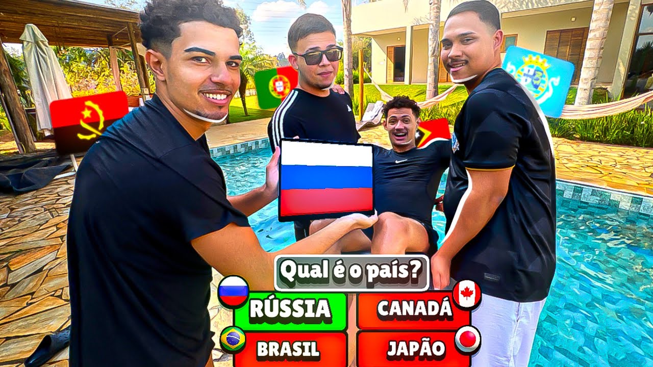 QUEM ERRAR QUAL É O PAÍS *é JOGADO* na PISCINA 🤣 (NÍVEL IMPOSSÍVEL!)