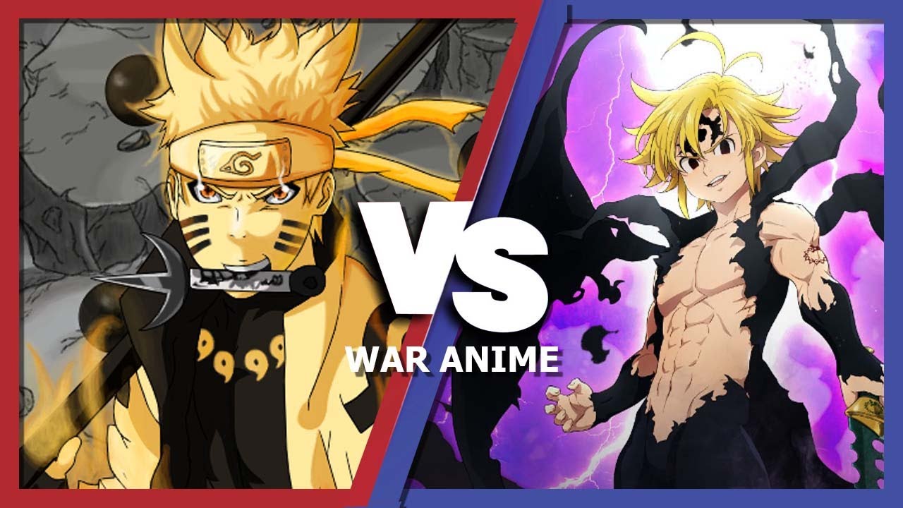 MELIODAS VS NARUTO RIKUDOU MUGEN ANIME WAR, DRAGON BALL, NARUTO, ONE ...