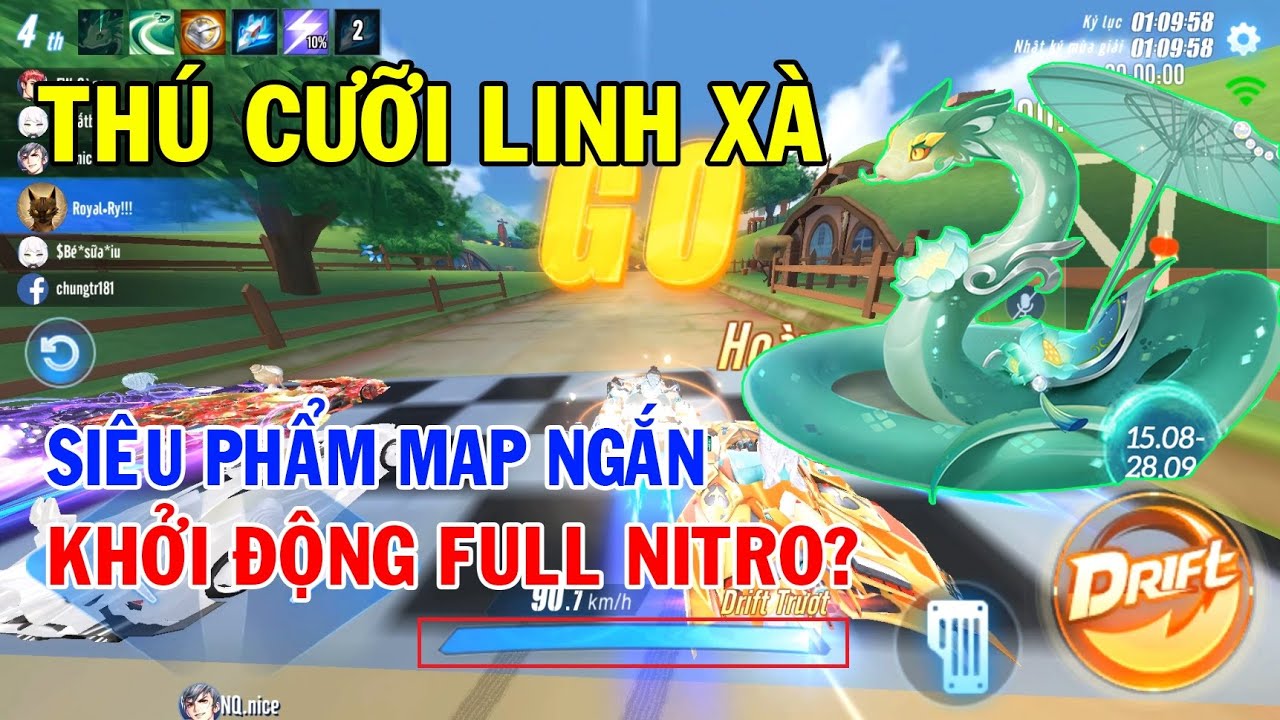 ZingSpeed Mobile | Pet Cưỡi Linh Xà Sen Mộng - Siêu Phẩm Map Ngắn