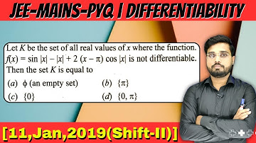 Let K be the set of all real values of x where the function f(x) = sin|x|-|x| + 2(x - π) cos|x| is