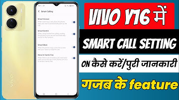 Vivo y16 smart call setting / how to enable smart call setting vivo y16/smart call feature vivo y16