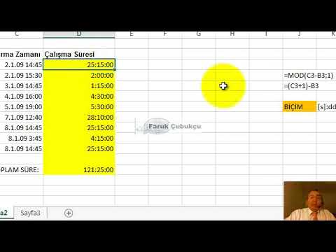 Video: Excel'de Zaman Nasıl Hesaplanır