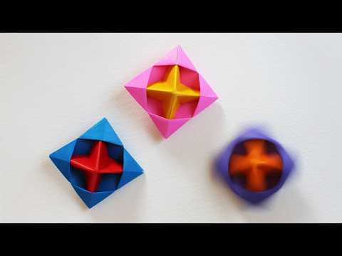 🌀 Origami Trottola che Gira Davvero! | Facile per Bambini | Stile Beyblade | 2 Fogli | Spinning Top