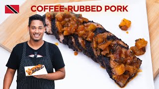 Coffee-Rubbed Pork Tenderloin + Pineapple Rum Chutney Recipe by Chef Shaun 🇹🇹 Foodie Nation