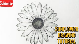 How To Draw A Sunflower Easy For Beginners Flower Drawing Tutorial