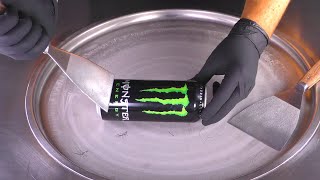 ASMR - Monster Energy Ice Cream Rolls | oddly satisfying tapping scratching & relaxing - mukbang