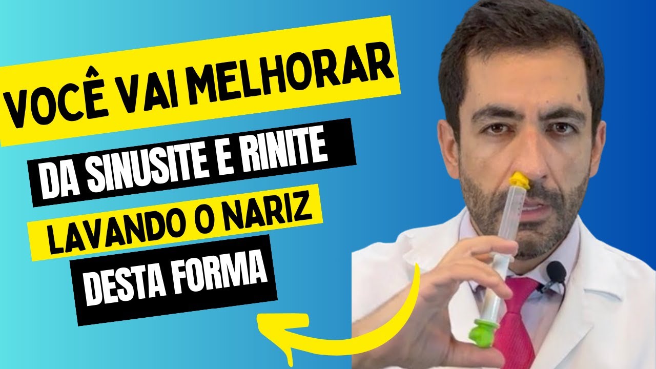 Como melhorar da sinusite e rinite com a lavagem nasal - YouTube