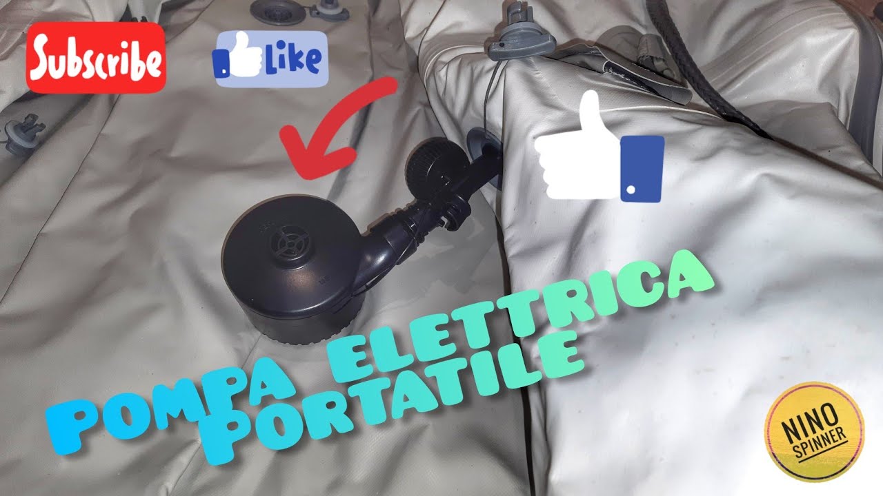 Pompa Aria a Batteria Gonfiatore Elettrico Portatile Materassino Gonfia  Sgonfia