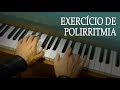 Exercício de polirritmia para iniciantes ao piano