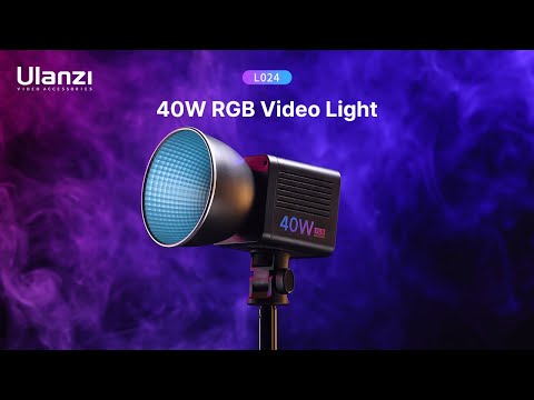 Портативне студійне відеосвітло Ulanzi L024 40 Вт RGB з штативом Ulanzi MT-79, видео 1