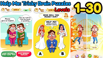 Help Me: Tricky Brain Puzzles All Levels 1 - 30 Gameplay Walkthrough