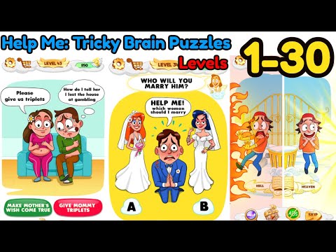 Help Me: Tricky Brain Puzzles All Levels 1 - 30 Gameplay Walkthrough