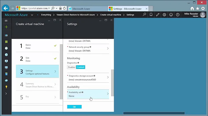 Veeam Direct Restore to Microsoft Azure — Deploying the feature