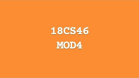 18CS46 MODULE 4 DATA COMMUNICATION (DC) | VTU 4th SEM CSE
