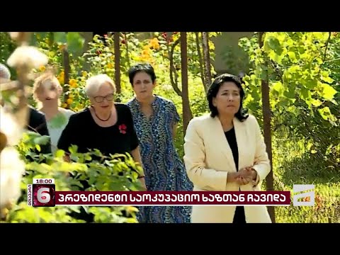 სალომე ზურაბიშვილი სოფელ ერგნეთში ჩავიდა