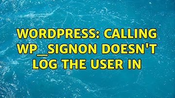 Wordpress: Calling wp_signon doesn