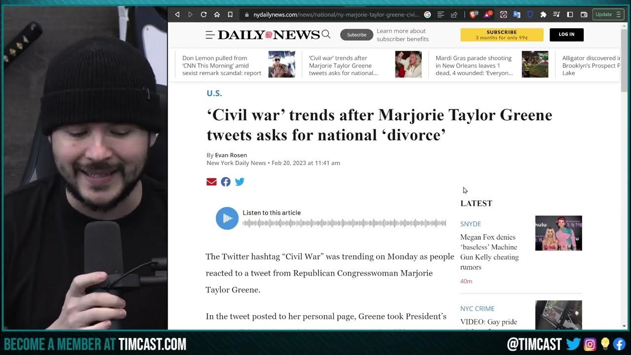 Marjorie Taylor Greene Officially Calls For NATIONAL DIVORCE, Civil War TRENDS After Viral post