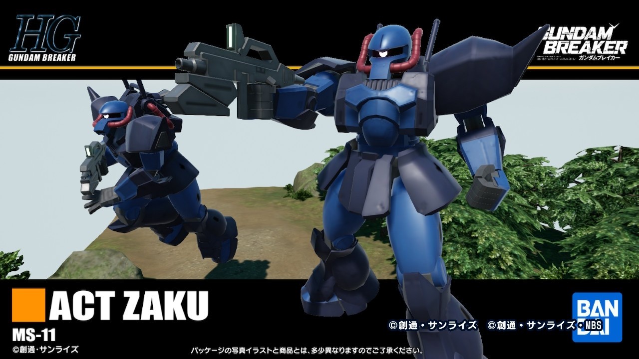 Gundam Breaker 4] I built an Act Zaku [Z Gundam/MSD/THE ORIGIN