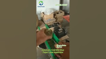 🔔Automatic Cold Wet Glue Paper Label Applicator HYTB1-800P for Hearts of Palm Tin Cans #labeler