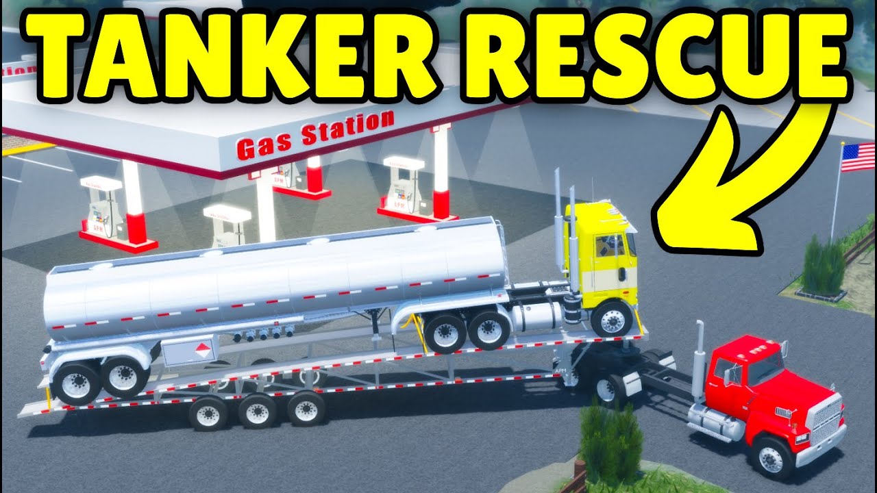 Rescuing a GAS TANKER at the Gas Station in APM | Roblox American Plains Mudding
