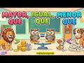 APRENDE TODO sobre  MENOR QUE, MAYOR QUE e IGUAL QUE, Super fácil la mejor comprensión de los niños