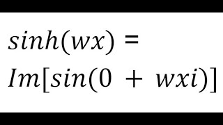 Hyperbolic Sine vs  Complex Sine in Google Sheet's Excel's IMAGINARY IMSIN SINH COMPLEX