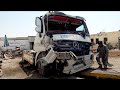 Mercedes truck accident cabin  chassis repairing and restoration complete truck world 1