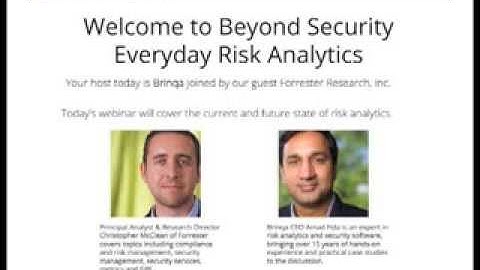 Beyond Security   Everyday Risk Analytics
