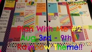Plan With Me #2: August 3rd - 9th | Rainbow Theme!!!