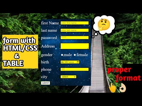 How to create form using Html,Css |hindi #html5 #htmlforms - YouTube