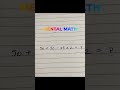 mental math