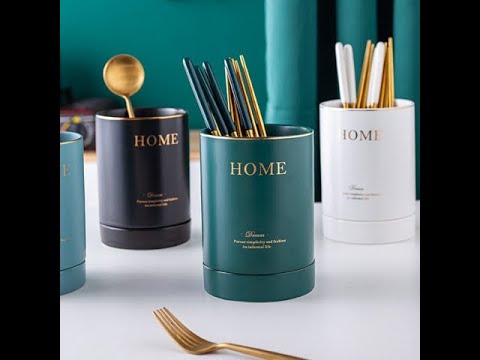 Bộ ống đựng đũa sứ đựng đũa, muỗng cao cấp, hộp đựng đũa muỗng, ống cắm đũa Sứ hàng xuất châu Âu - youtube