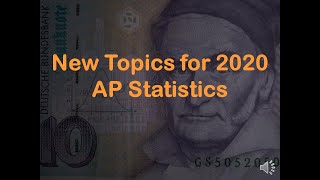 2020 AP Stats New Topics: Mosaic Plots, Sampling Distributions of the Differences of Two Variables