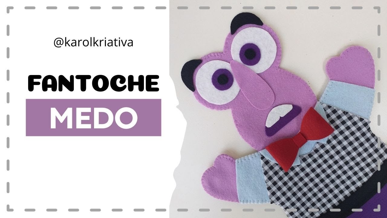Fantoche em Feltro - Medo - Coleção Emoções