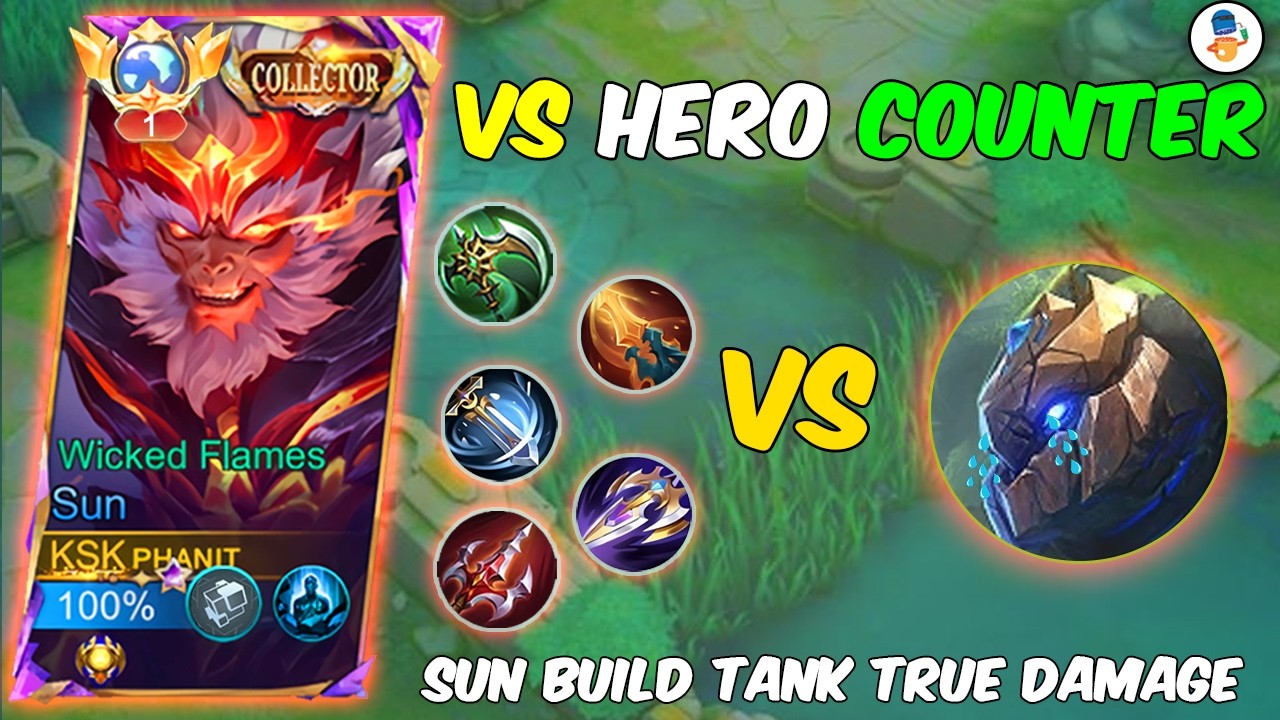 SUN DAMAGE 😳 FULL DAMAGE GROCK DAMAGE - NEW BUILD DAMAGE TOP GLOBAL ~ MOBILE LEGEND