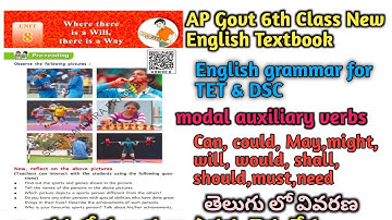 6th Class English || Unit-8 Where there is a Will, There is a Way ||AP SCERT New  English Syllabus||