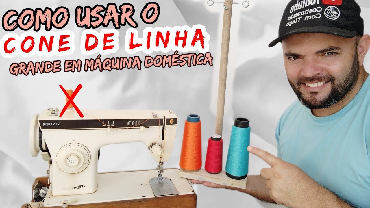 Como fazer um suporte de linha para máquina doméstica e overlock