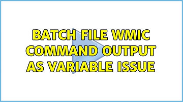 Batch file WMIC command output as variable issue