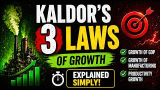 Kaldor’s Growth Laws &amp; Okun’s Law Explained | Verdoorn Law, GDP &amp; Unemployment | UGC NET Economics