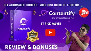 Contentify Review and Bonus ✍️ Get AI Powered, Unique Content in Just A Click 📖  ⚠️ Best Bonus 🎁