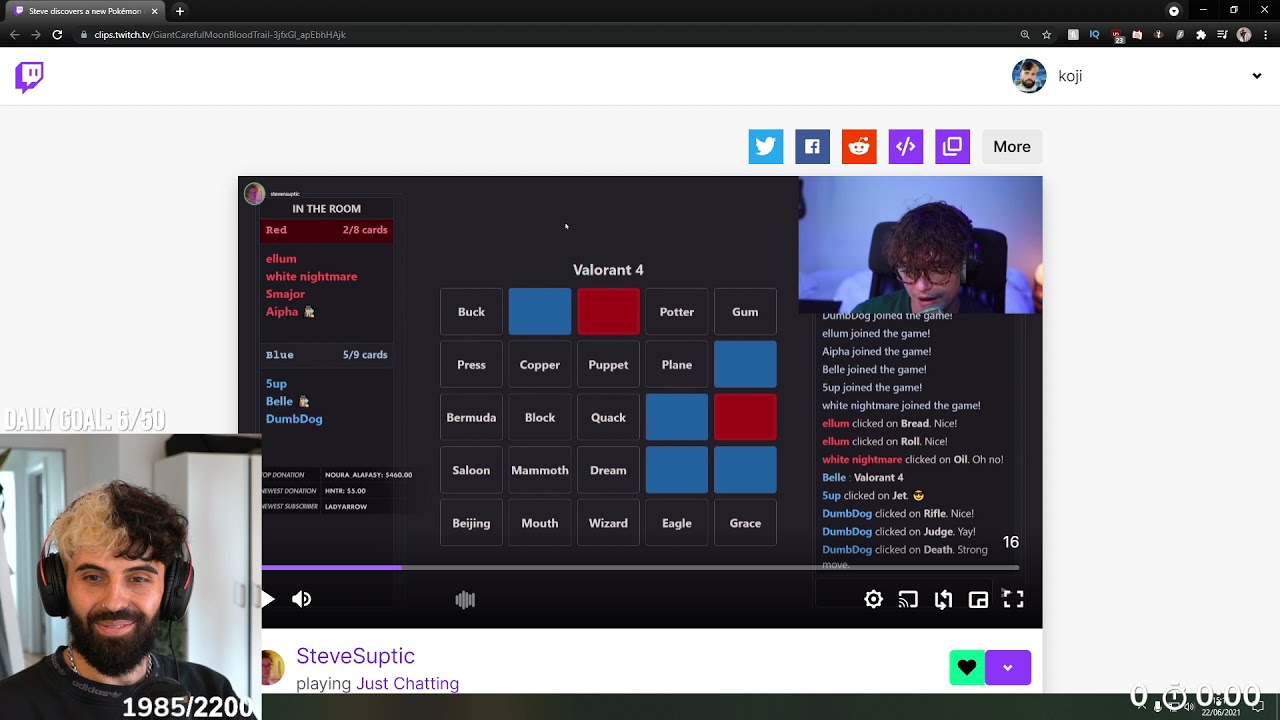 THAT TIME KOJI, STEVESUPTIC, DAKOTAZ & 5UP PLAYED SEA OF THIEVES - Koji Twitch Vod (22/06/21)