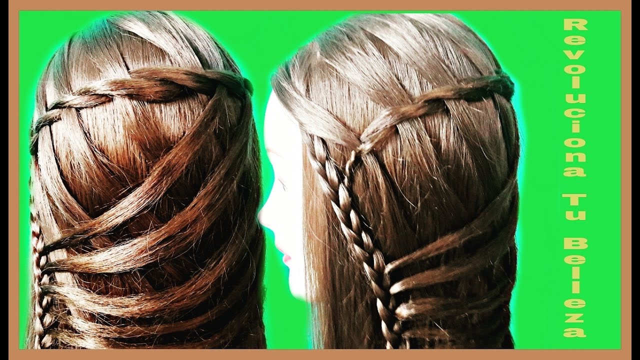Trenza De Cascada Con Cruzados Moderna / Peinados De Moda 2016-2017 / waterfall braid
