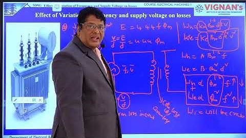 Effect of Variation in Frequency and Supply Voltage on Transformer Losses